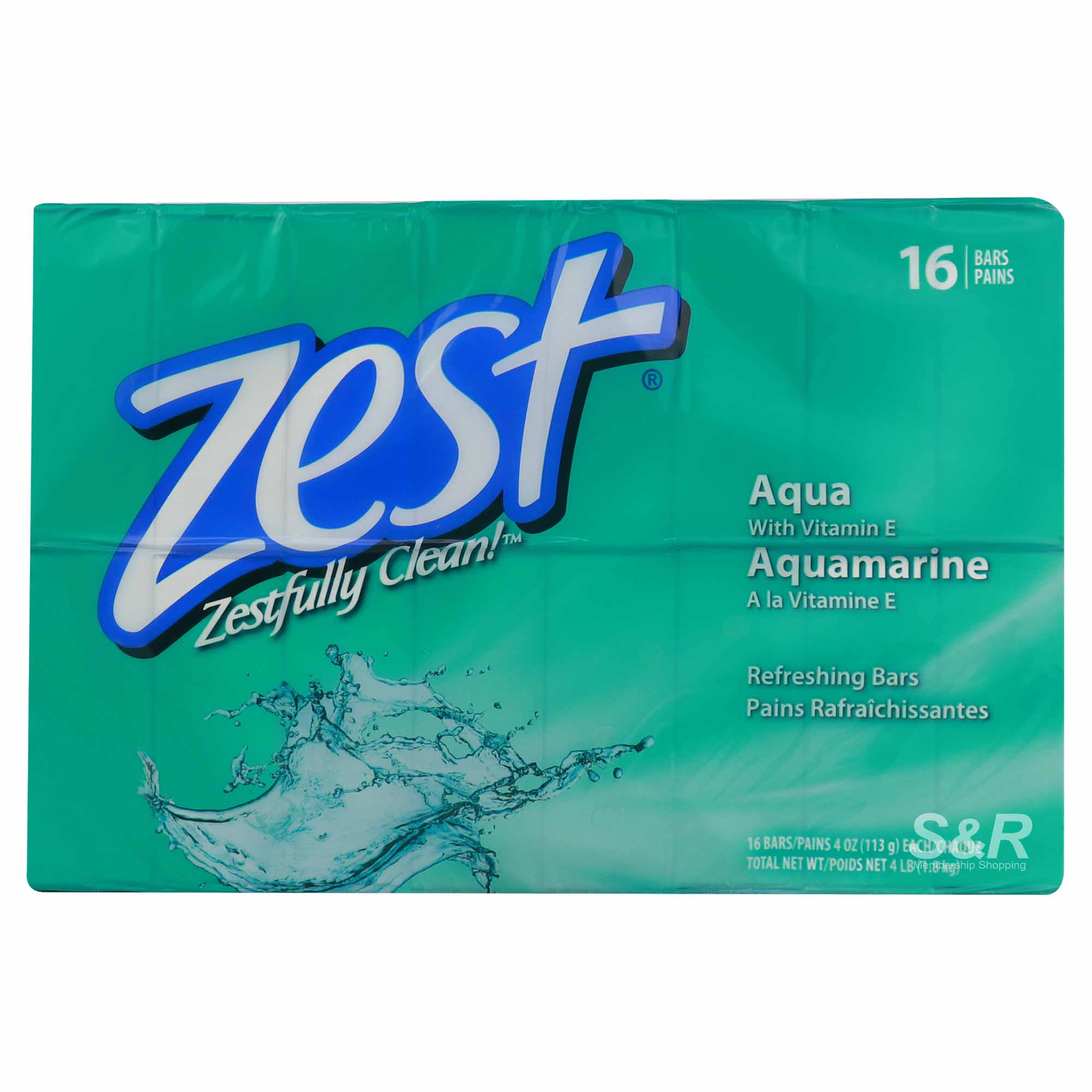 Zest Aqua With Vitamin E Bar Soap 16pcs